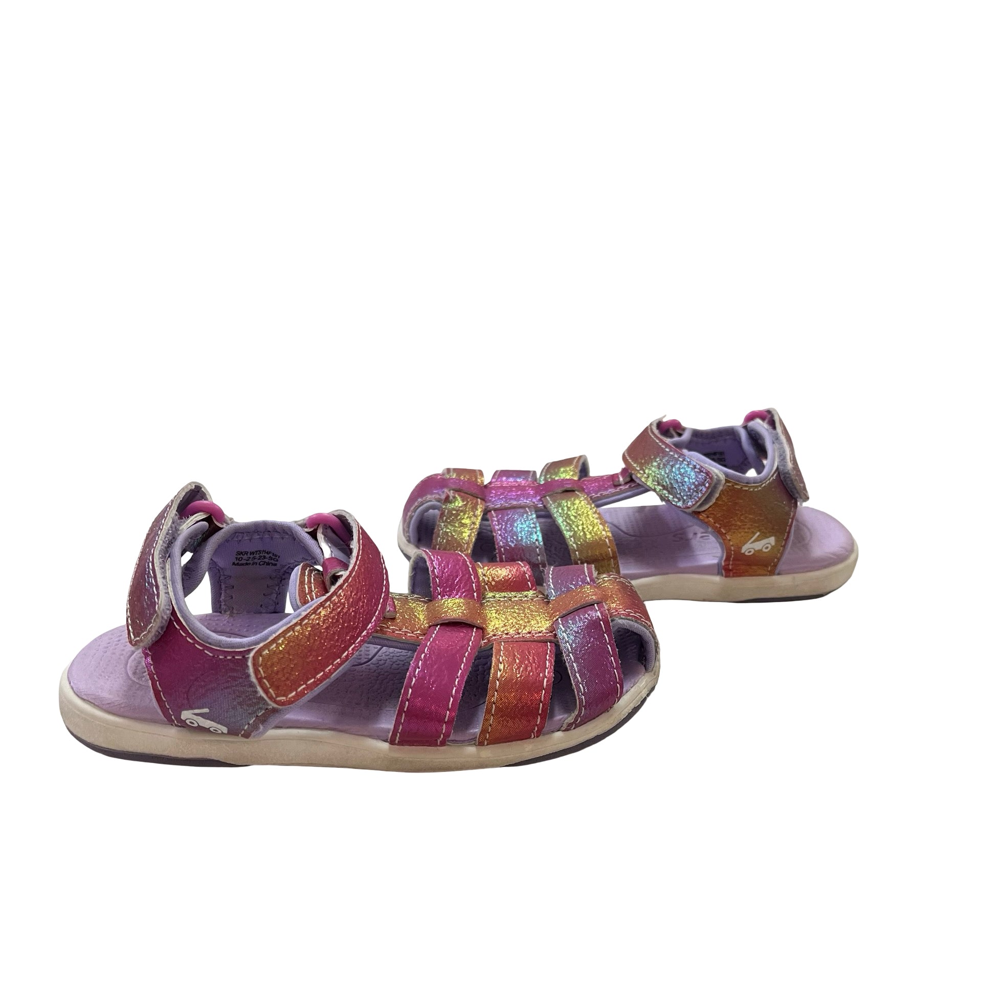 See Kai Run Lavender, Pink, Orange Metallic Sandals - Size 9