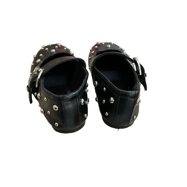 Zara Black & Silver Studded Shoes - Size 32 (1Y Big Kid)