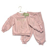 Baker by Ted Baker Pink & Gold Eyelet Trim Sweatshirt & Joggers with Tags - 3-4