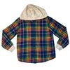 Hanna Andersson Plaid Flannel Hooded Button Down Shirt - Size 6-7