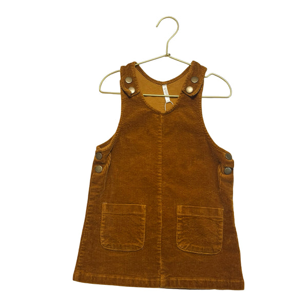Rylee & Cru Brown Corduroy Overall Dress - Size 4/5