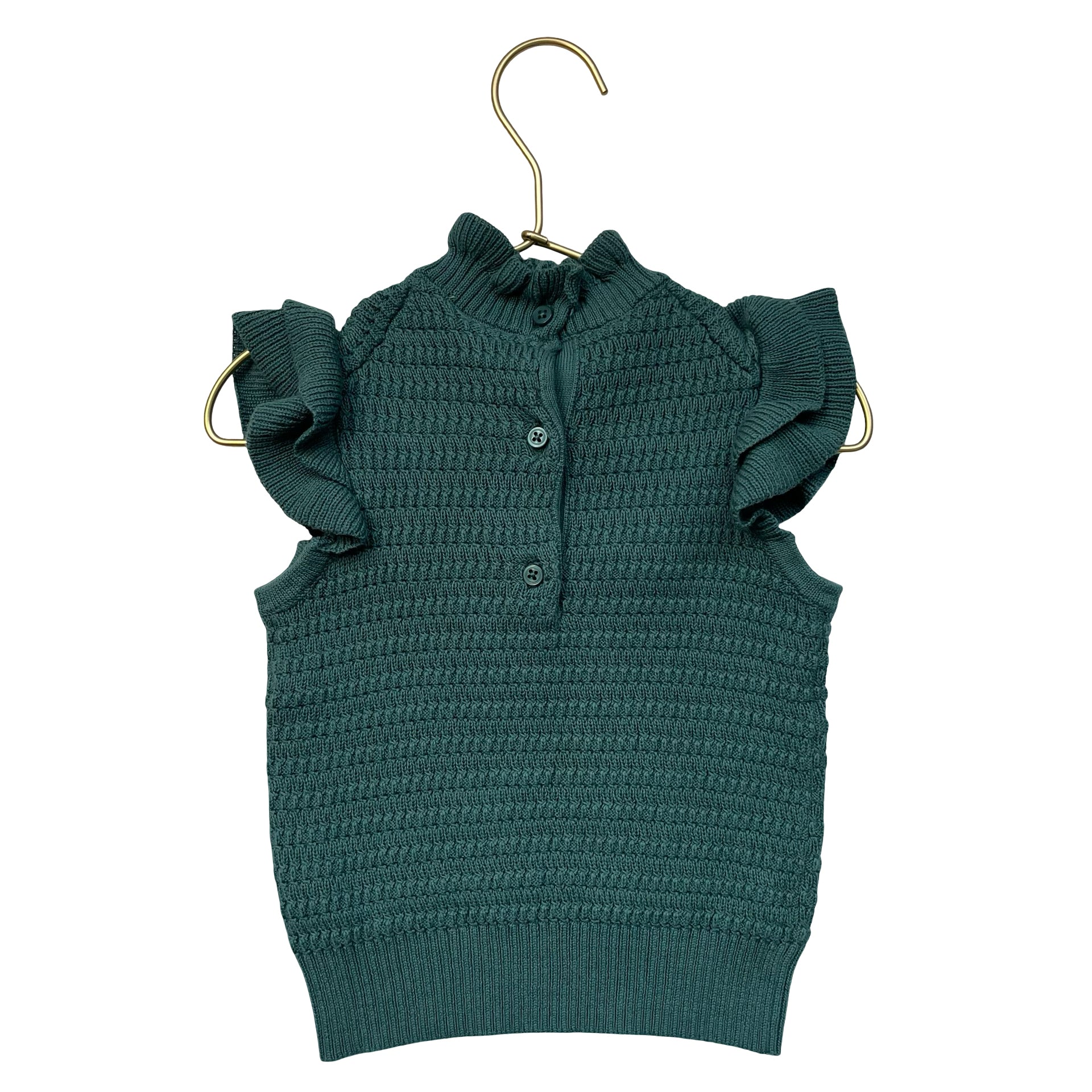 Janie and Jack Green Sleeveless Sweater - Size 3