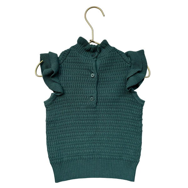 Janie and Jack Green Sleeveless Sweater - Size 3