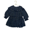 Mayoral Navy & Gold Foil Pattern Dress - Size 4