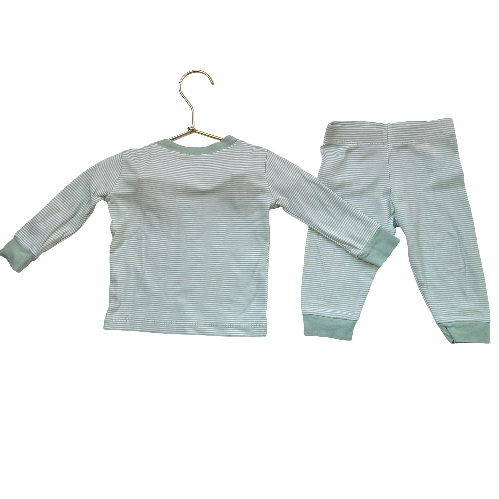 Lake Mint Green Striped PJ Set - Size 12-18 Mo