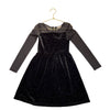 Appaman Black Sparkle Velvet & Sheer Dress - Size 7