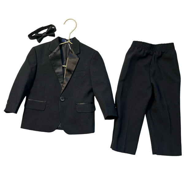 Nautica Black Tuxedo Suit & Bowtie - Size 18 Mo