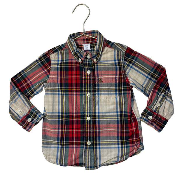 Baby Gap Tartan Plaid Button Down Shirt - Size 3