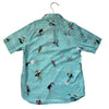 Billabong Teal Tropical Print Button Down Shirt - Size S 8