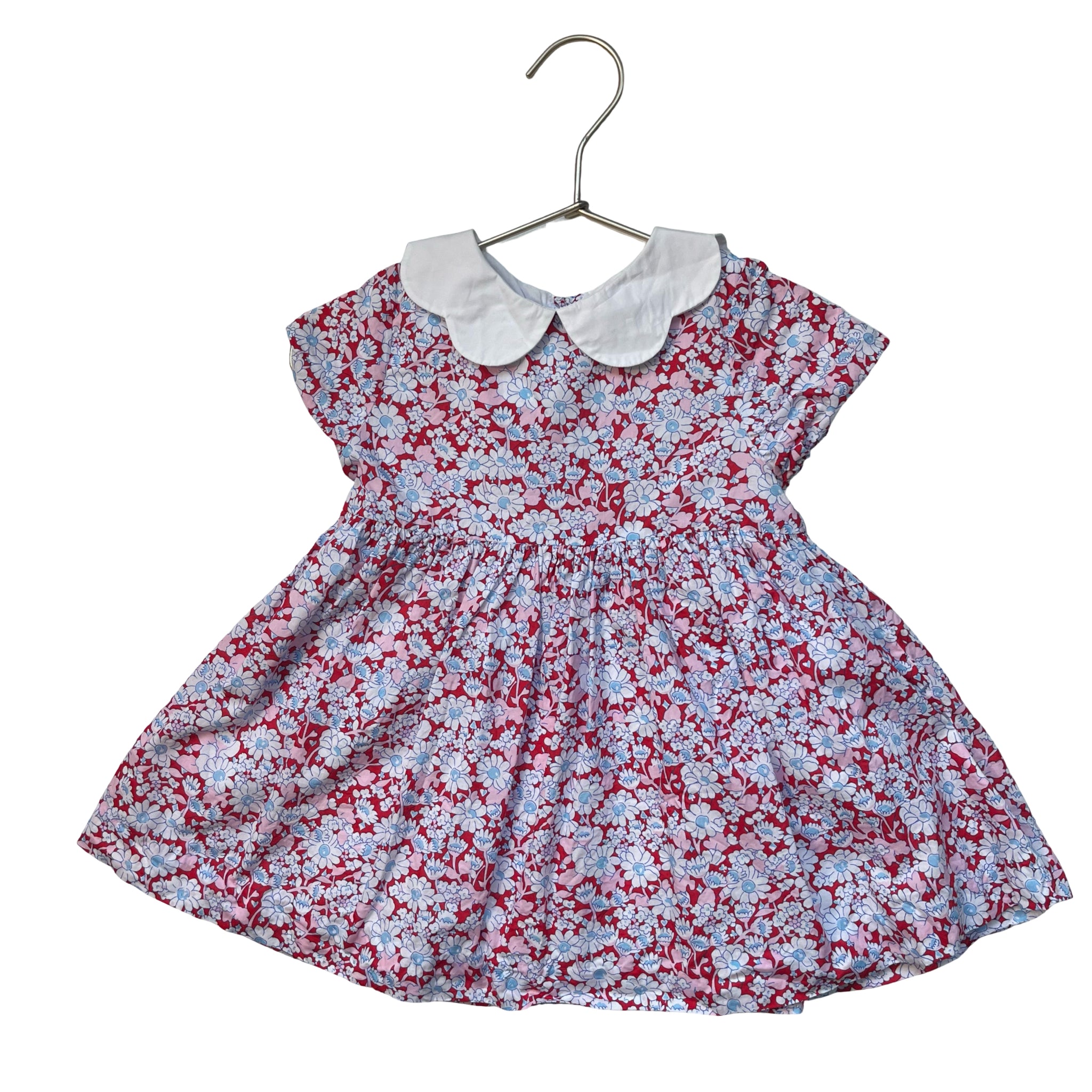 Jacadi Red, Pink, White, Blue Floral Dress - Size 18 Mo