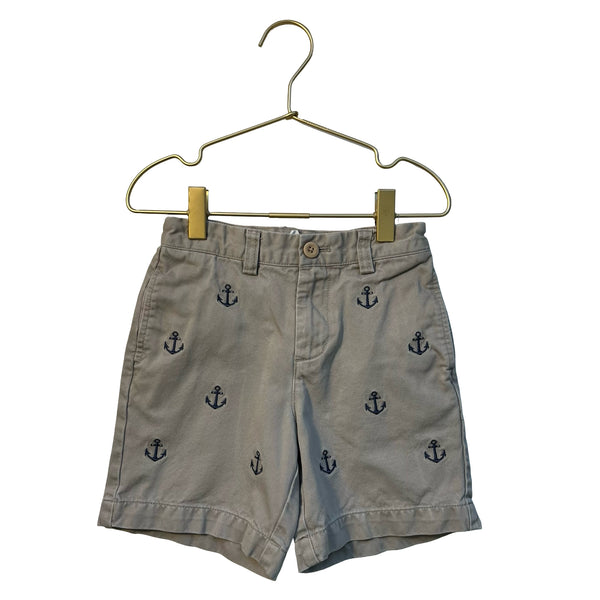 Vineyard Vines Khaki Embroidered Anchor Shorts - Size 4T