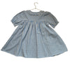 Emile et Ida Blue & Ivory Check Dress - Size 8A