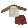Carter's x Hilary Duff Brown Print Swim Trunks & Rash Guard Set - Size 9 Mo