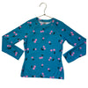 Tea Collection Teal & Pink Cherry Print Rash Guard - Size 8