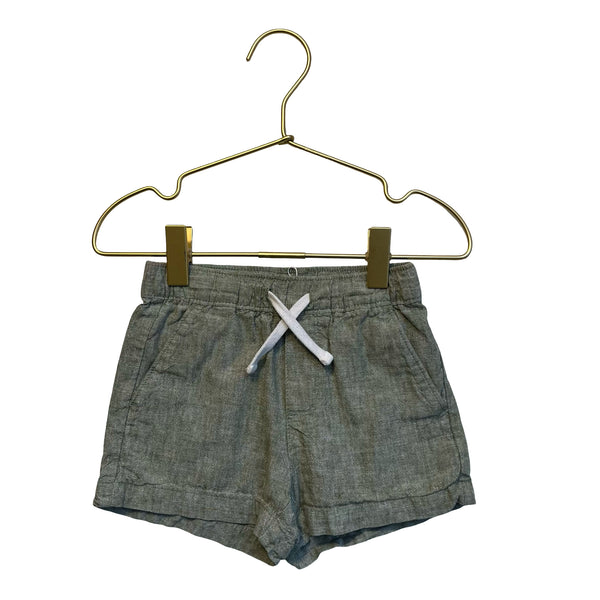 Janie and Jack Sage Green Linen-Cotton Shorts - Size 2T