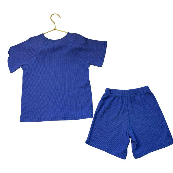 Baby Gap Blue Waffle Shorts & T-Shirt Set - Size 6