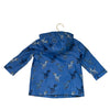 Primark Fleece-Lined Blue Dinosaur Hooded Rain Jacket - Size 1.5-2Y