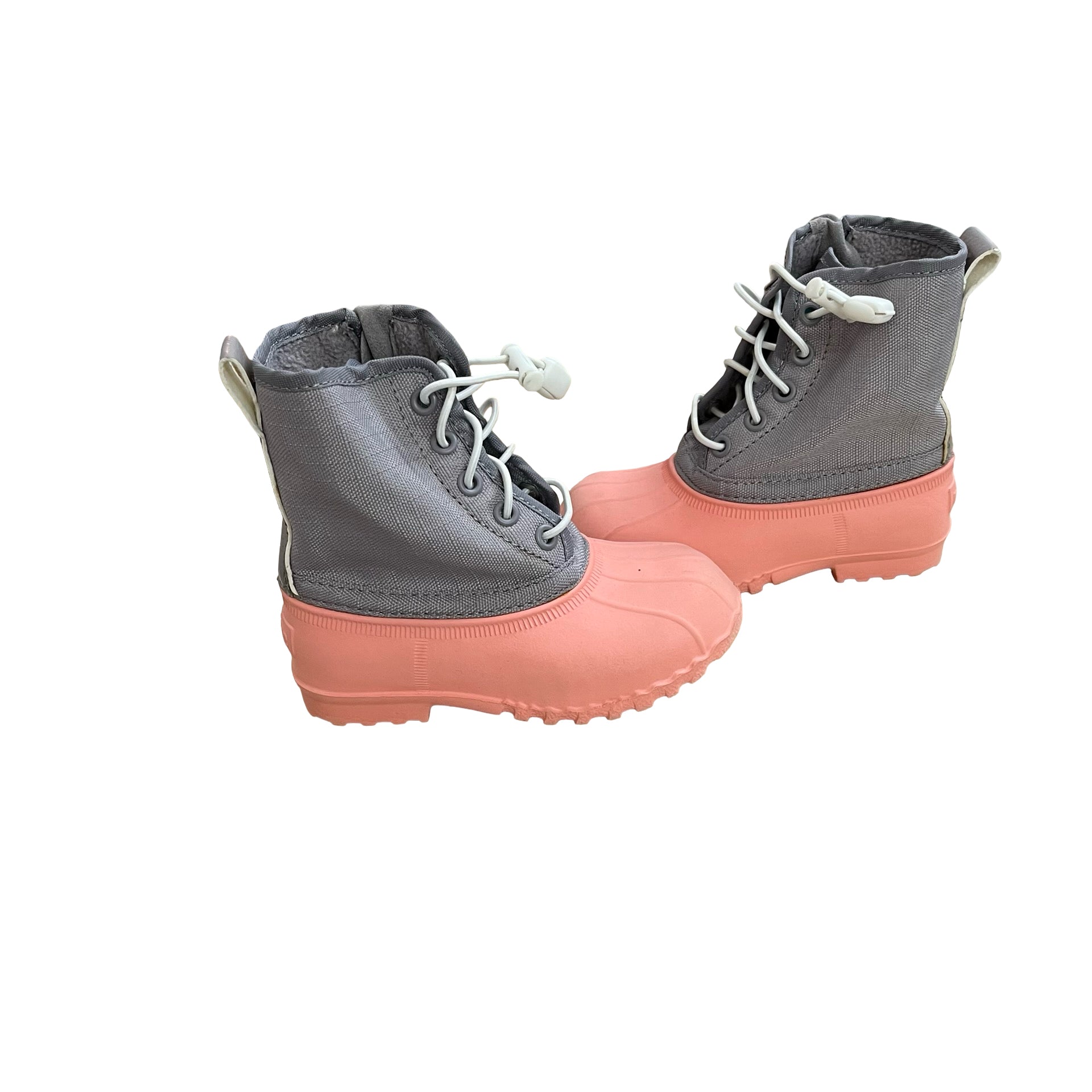 Native Peach & Gray Duck Boots - Size C7
