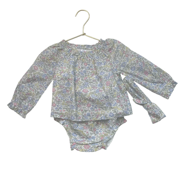 Baby Gap Floral Blouse, Bubble Shorts & Headband Set - Size 12-18 Mo