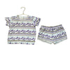 Kate Quinn Purple, Green, Ivory Flower Print Shorts & Top Set - Size 4T