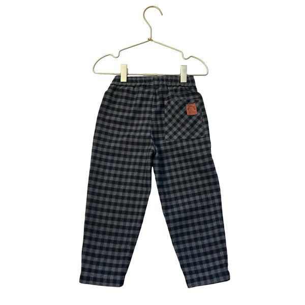 Zara Black & Gray Check Flannel Pants - Size 2-3