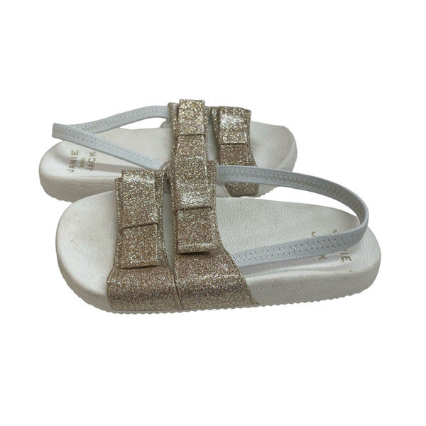 Janie and Jack Gold Sparkle Sandals - Size 8