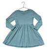 Crewcuts Blue & Mint Stripe Crinkle Dress - Size 7