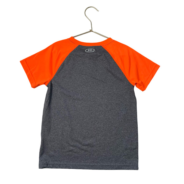 Under Armour Neon Orange & Gray 'Release The Beast' Athletic T-Shirt - Size 6