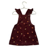Cynthia Rowley Embroidered Turkey & Leaf Rust Corduroy Overall Dress - 2T