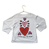 Zara White Heart 'Friends' Graphic Shirt - Size 6
