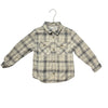 Zara Ivory & Black Plaid Corduroy Button Down - Size 4-5