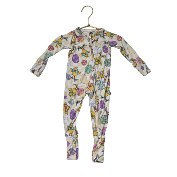 Bums & Roses Easter Egg & Chick Print PJs - Size 3-6 Mo