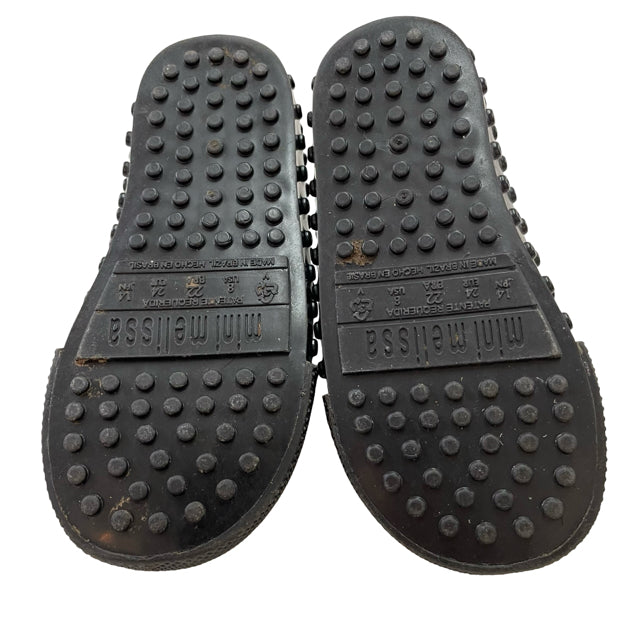 Mini Melissa 'Polibolha' Black Sneakers - Size 8