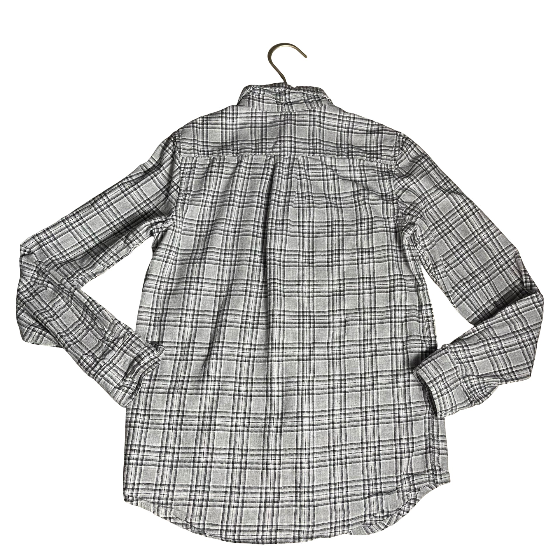 Janie and Jack Gray Plaid Button Down Shirt - Size 10