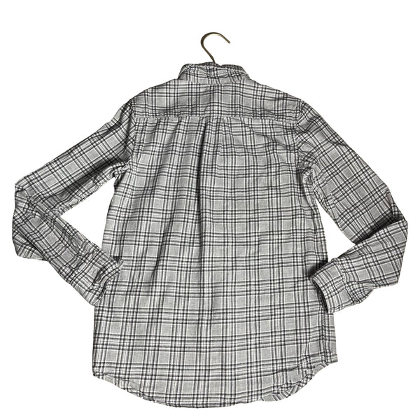 Janie and Jack Gray Plaid Button Down Shirt - Size 10