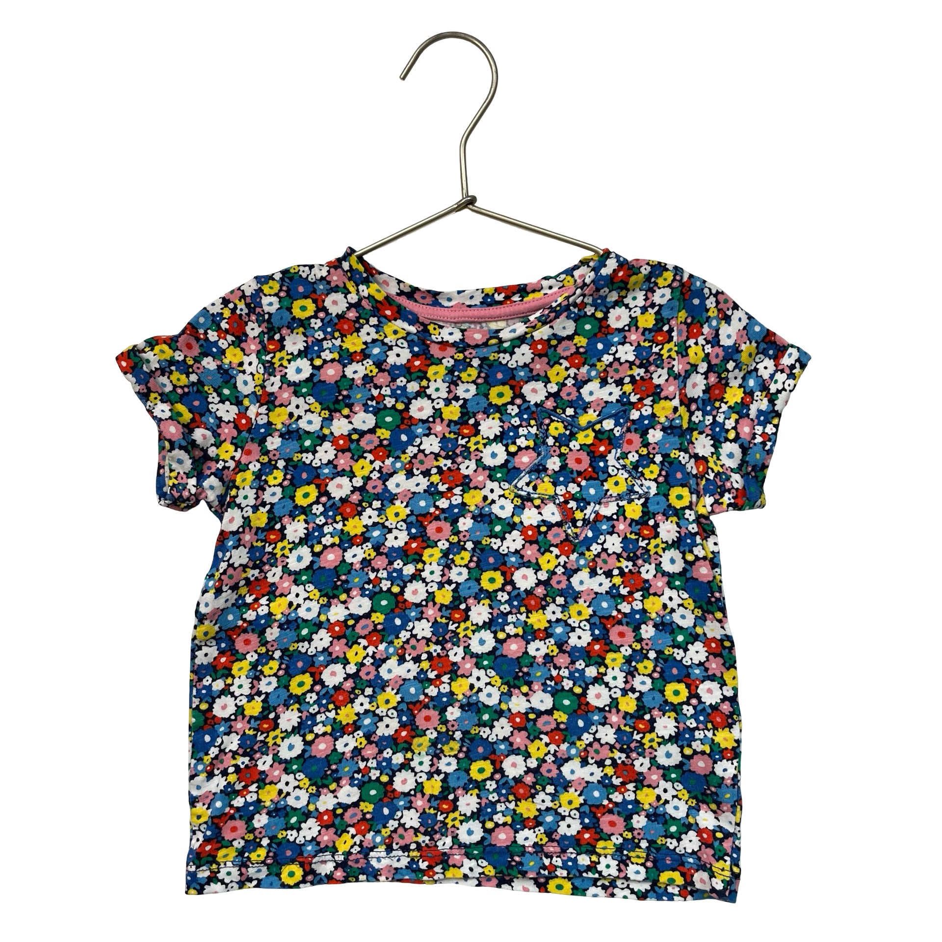 Boden Floral Star-Pocket T-Shirt - Size 4-5Y