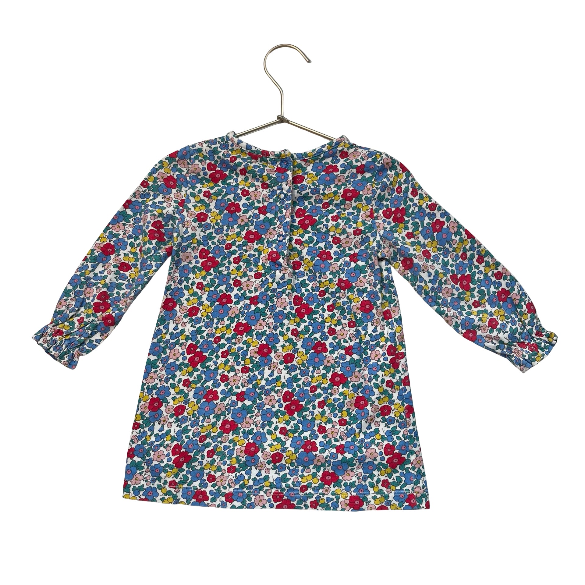 Baby Boden Floral & Bunny Applique Dress - Size 12-18 Mo
