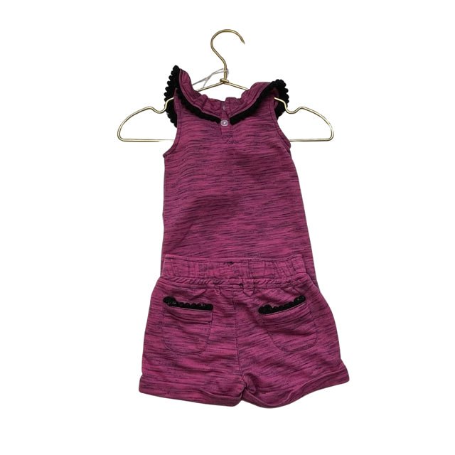 Frenchie 2 Piece Raspberry Pink Shorts & Tank Set - Size 12-18 Mo - Bounce Mkt