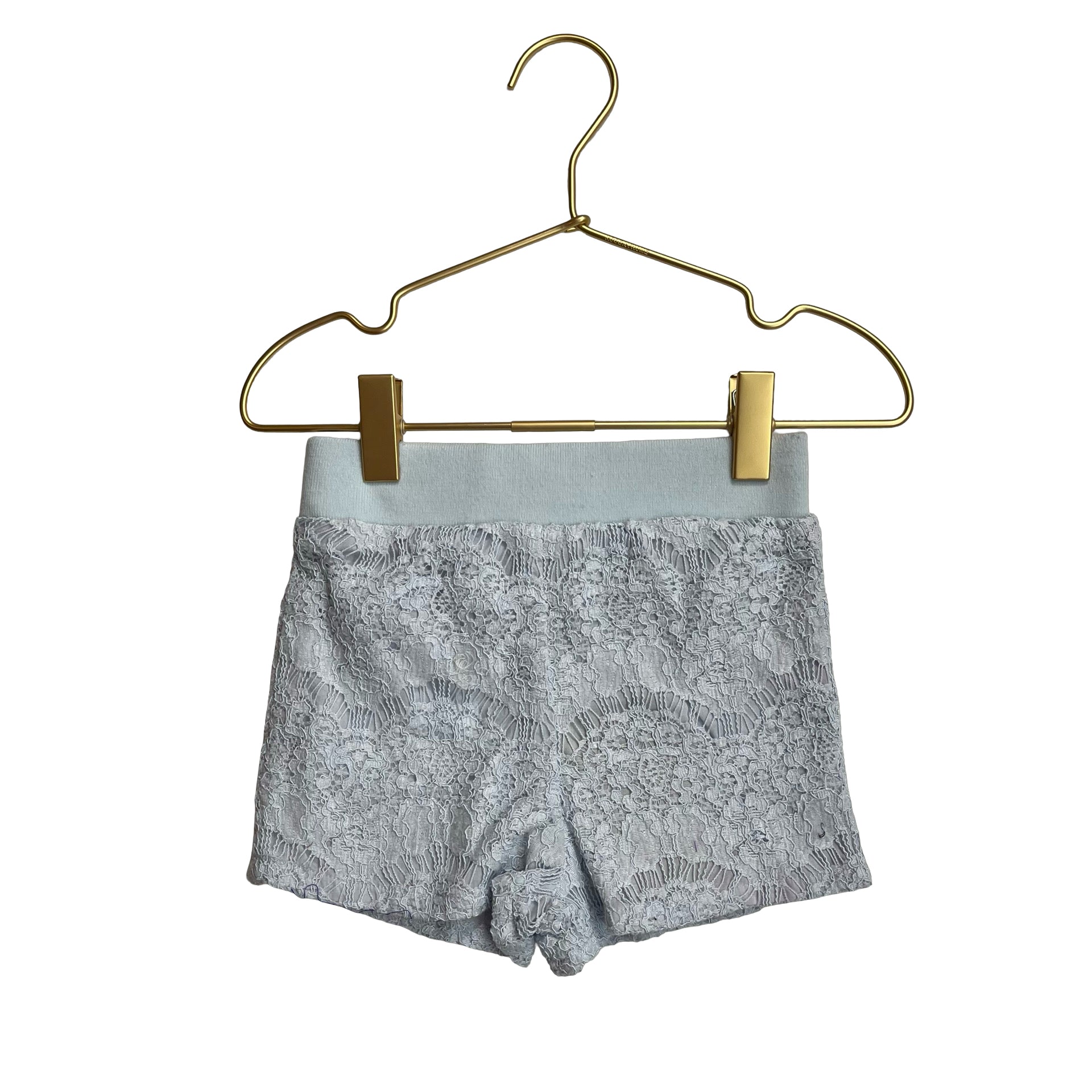 Frenchie Pale Blue Eyelet Shorts - Size 4T - Bounce Mkt