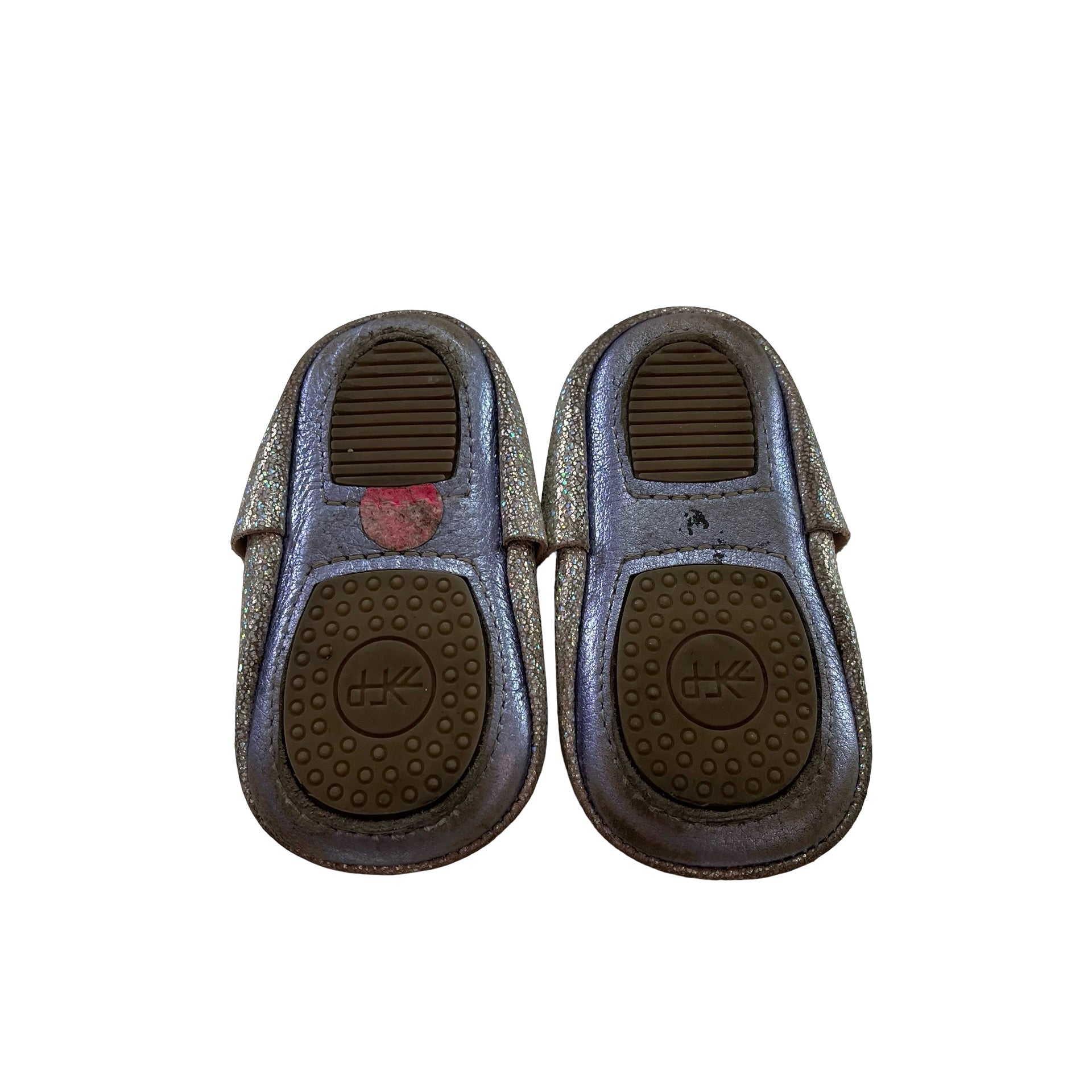 Freshly Picked Iridescent Silver Soft Sole Shoes - Size 3 - Bounce Mkt