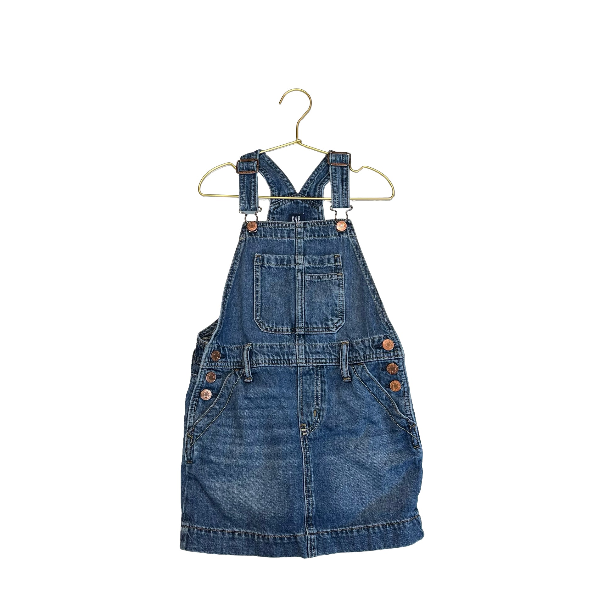 Gap Denim Blue Overall Jean Dress - Size S (6/7) - Bounce Mkt