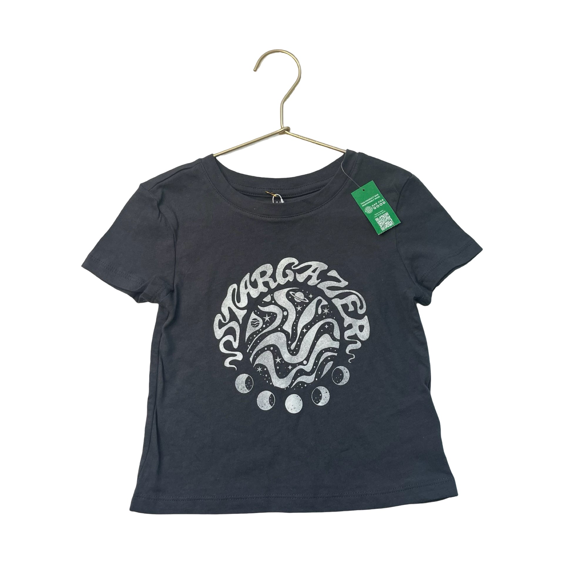 Gap Kids Gray & Ivory 'Stargazer' T-Shirt with Tag - Size XS (4/5) - Bounce Mkt
