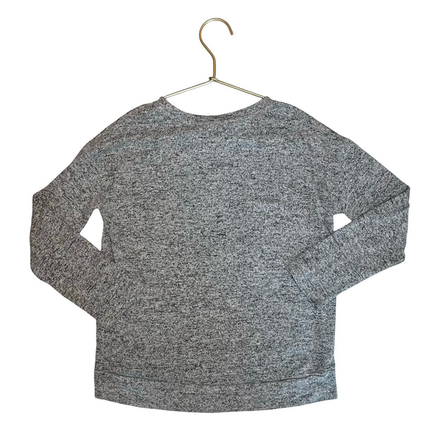 Gap Kids Gray Knit 'YEAH' Studded Top - Size S 6 - 7 - Bounce Mkt