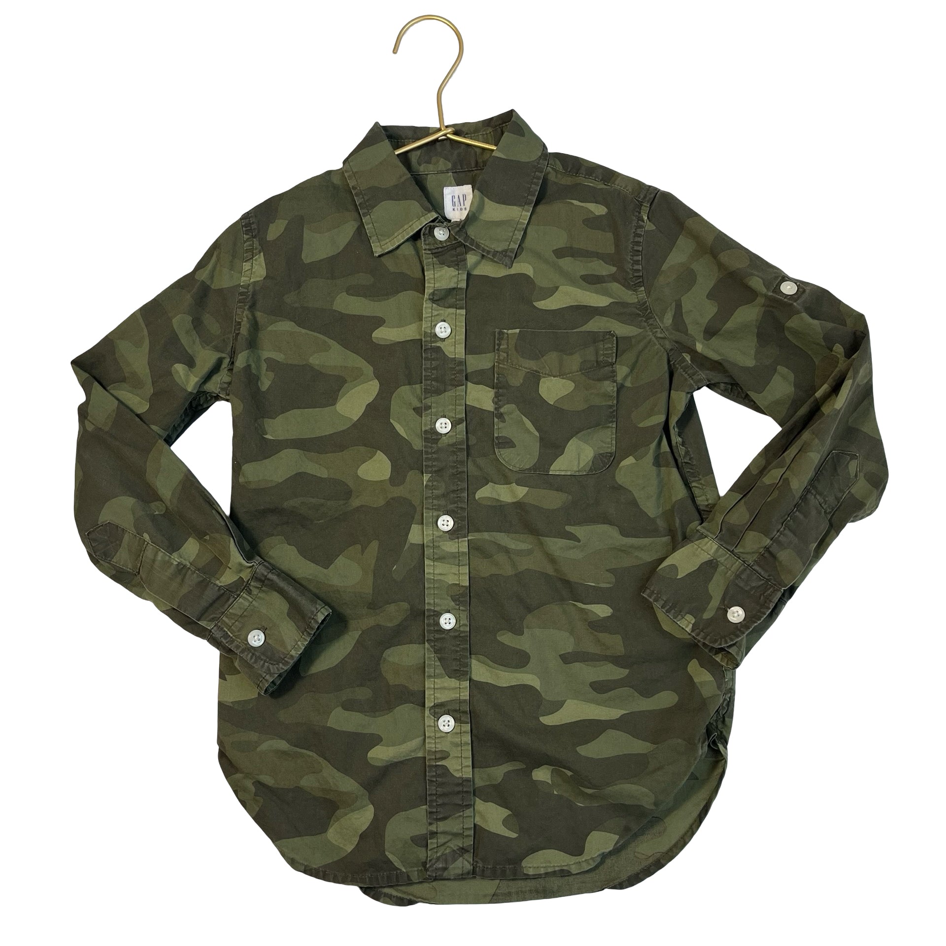 Gap Kids Green Camo Button Down - Size S 6 - 7 - Bounce Mkt