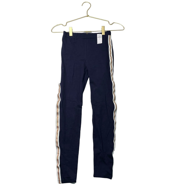Gap Kids Navy Leggings, Ivory & Gold Tuxedo Stripe with Tags - Size L 10 - Bounce Mkt