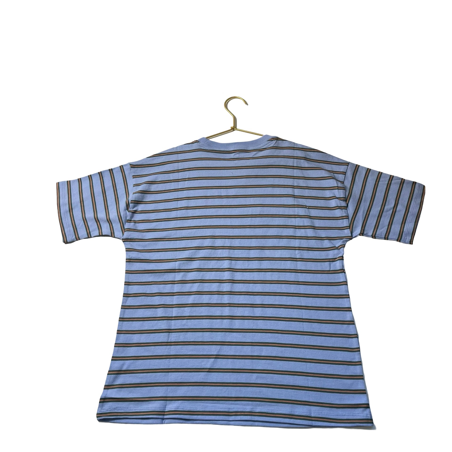 Gap Kids Periwinkle Blue, Green & Orange Stripe T-Shirt with Tag - Size XL (12) - Bounce Mkt