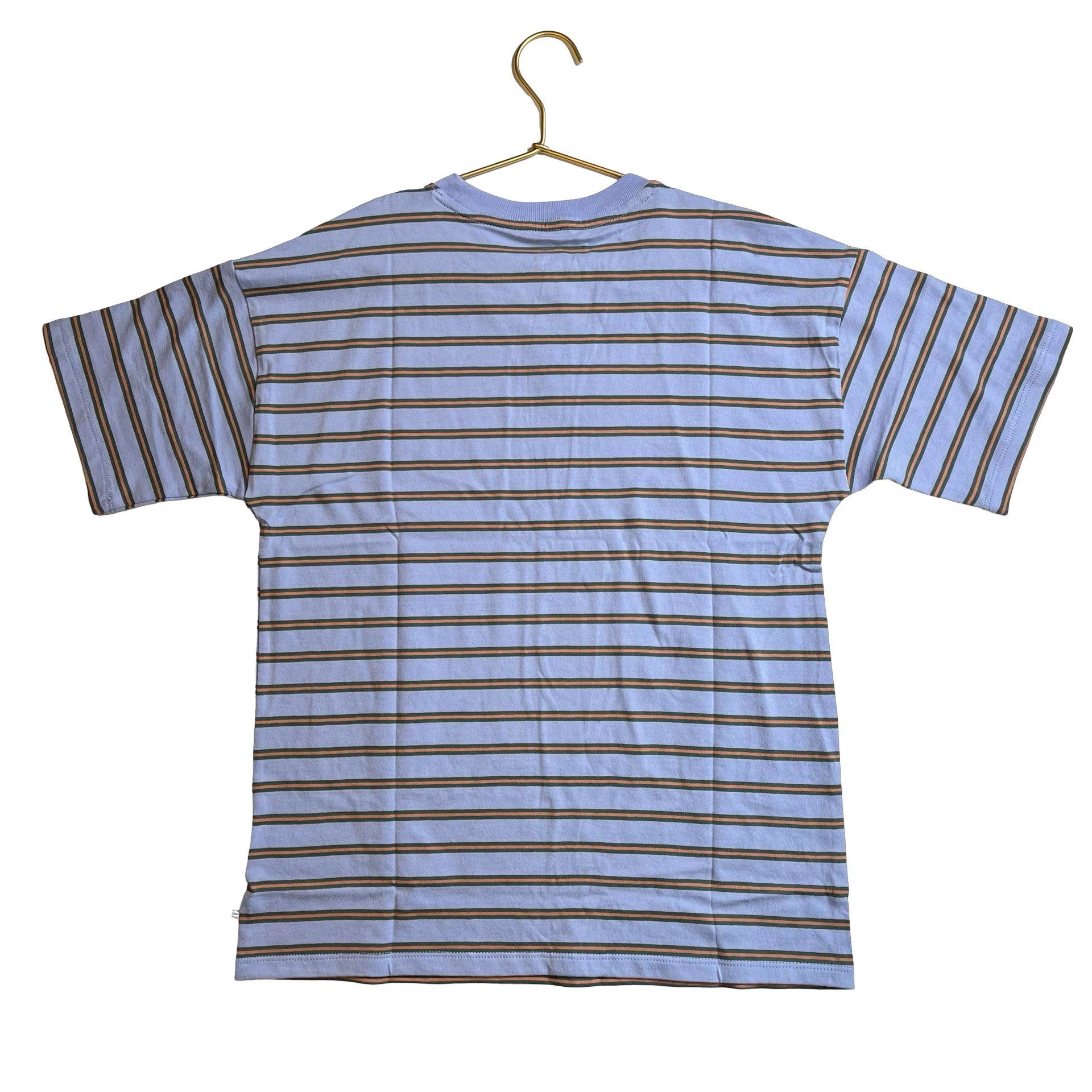 Gap Kids Periwinkle Blue, Green & Orange Stripe T-Shirt with Tag - Size XL (12) - Bounce Mkt