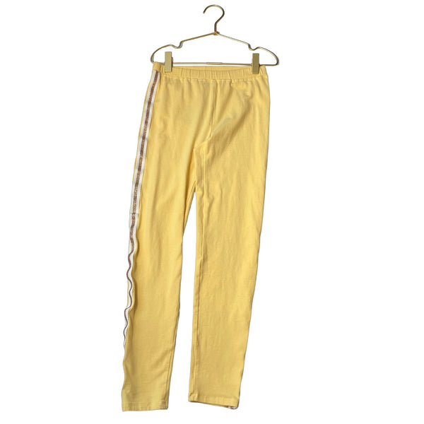 Gap Kids Yellow Leggings, Ivory & Gold Tuxedo Stripe - Size L 10 - Bounce Mkt