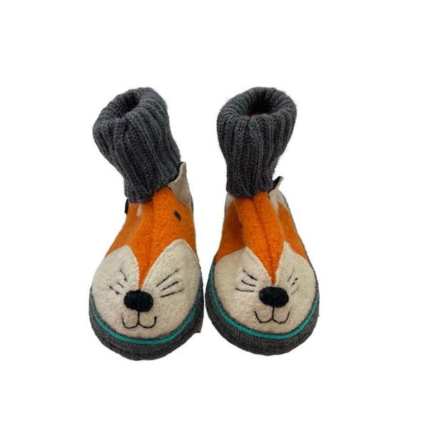 Garnet Hill Wool Fox Slippers - Size 3Y Big Kid - Bounce Mkt