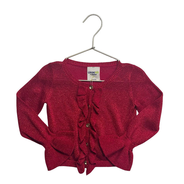 Genuine Kids Red Metallic Cardigan - Size 3T - Bounce Mkt